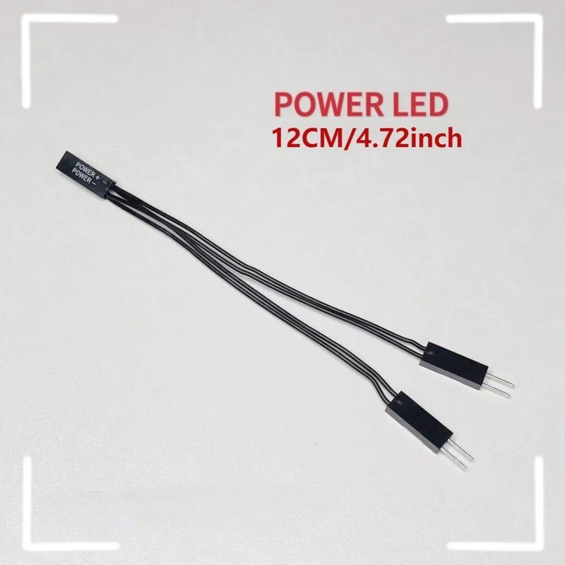 4PCS 2 Pins Single Female to Dual Male Jumper Splitter
