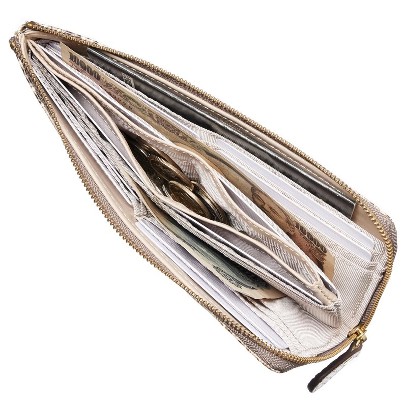 [VOICE] Align Align Italian Atema Cowhide Leather Women's Long Wallet,