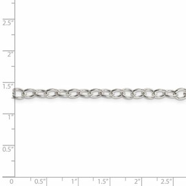 JewelryWeb 925 Sterling Silver Oval Polished Chain Necklace 20 Inch 5.3mm Lobster Claw Chain-Necklace for Women and Men