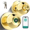 Fingerprint Door Lock, Smart Fingerprint Door Knob with Lock, Biometric