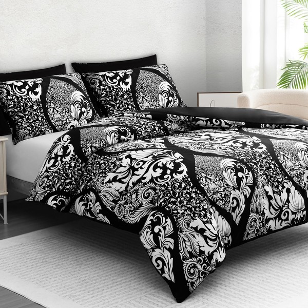 Pamposh King Size Duvet Cover Sets Premium Brushed Microfiber Duvet