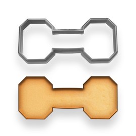 Dumbbell Cookie Cutter (4x1.68 Inches) - Fitness & Gym Inspired Baking Tool