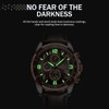 NAVIFORCE Sport Watches for Men Analog Quartz Chronograph Leather Strap
