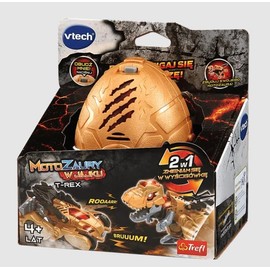 VTech Trefl, Motosaur: T-Rex in the Egg - Interactive 2-in-1, Dinosaur to Assemble Yourself, Convert into Racing, for Children from 4 Years