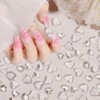 3D Herz Nail Art Charms, 320 Stück Klar Acryl Herz