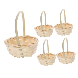 Gadpiparty 20pcs Mini Basket Mini Woven Basket Bamboo Basket for Micro Landscape Decor Home Basket Decor Mini Basket Decor Home Decorative Mini Basket Mini Home Basket