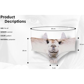 Womens Underwear Funny Panties For women, Gift Ideas For Her, Valentines Gifts, Alpaca, M