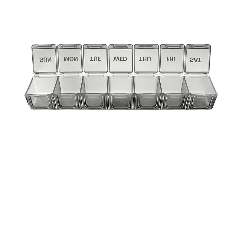 Weekly Pill Organizer with 7-Day Medication and Vitamin Holder Container,