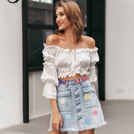 Pack of 50 iron-on patches, floral iron-on patches, iron-on patches, adult for textiles, daisies, flower for jeans, hat, DIY accessories, clothing, backpacks