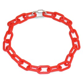Goat Collars Plastic Chain with Metal Quick Link 20", 28" & 36" Long (Red, Small 20")