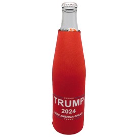 Trump 2024 Keep America Great!! Printed Red Zippered Bottle Jacket
