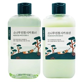 Round Wrap for Men Pine Tree Soothing Cica Toner 200ml + Lotion 200ml / 라운드랩 포 맨 소나무 진정 시카 토너200ml+로션200ml