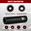 MIXPOWER 1" Drive 33mm Extra Deep Impact Socket,8-Inch Long,6-Point,Metric,Truck Wheel