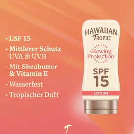 Hawaiian Tropic Satin Protection Sun Lotion SPF 15, 180 ml, Pack of 1