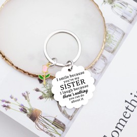 OEHEDOU Valentines Day Gift For Sister Funny Sister Gifts For Sisters Birthday Gifts From Sisters Birthday Item For Sibling From Sibling Big Siblings Gift For Girls Siblings Keychain