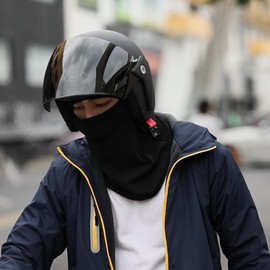 Outdoor Warm Breathable Neck Protection Integrated Face Mask Total Protector (Casual & Simple) Style Men Dark Gray 10ea