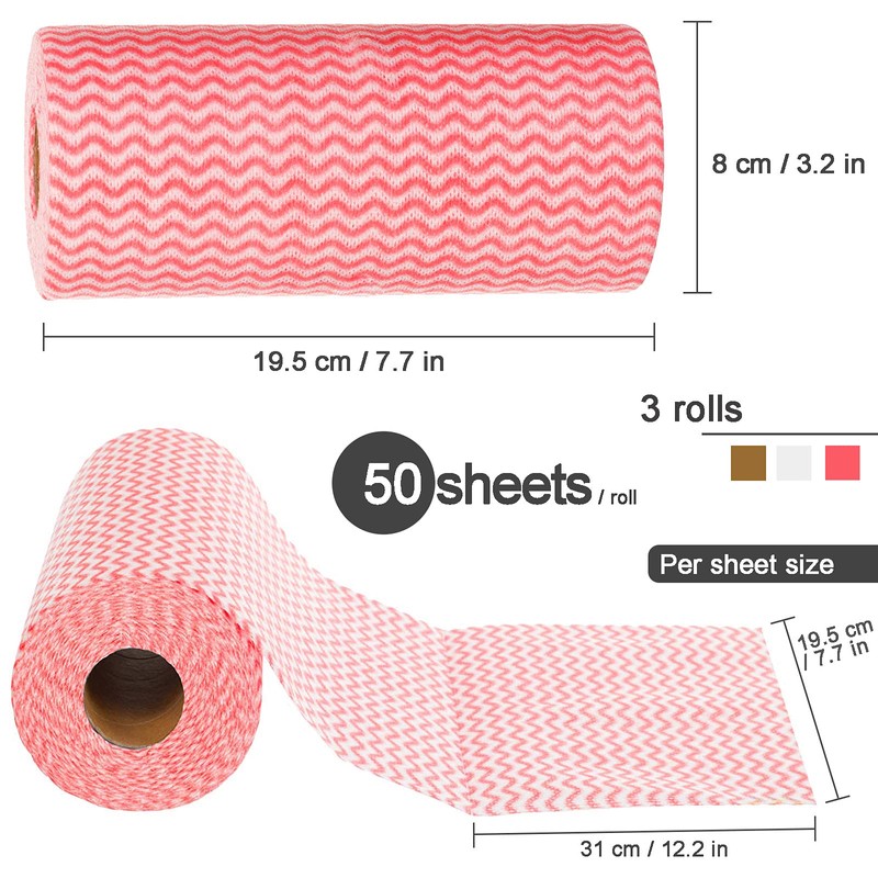 Cleaning Cloths, 3 Rolls of Tearable e Cloth, Kitchen Towel,