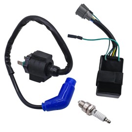 Cylinman Ignition Coil + CDI + Spark Plug Kit Fit for Honda Rancher TRX 350 TRX350 TRX350FE TRX350FM 2x4 4x4 ES S 2000-2005 Replace for 30410-HN5-671, 30400-HN5-305