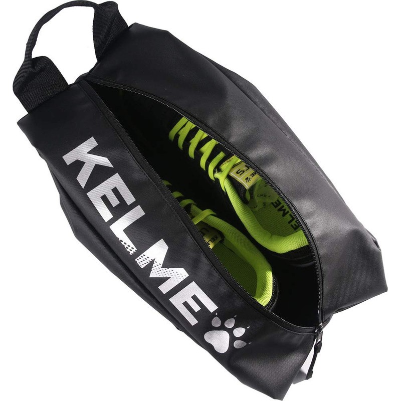 Kelme 9886018 Shoe Bag, Black x Silver, Width 16.5 x