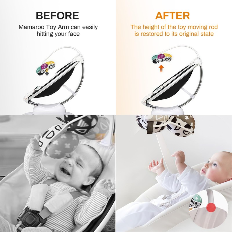 Toy Pole Conversion Attachment Compatible with 4moms Mamaroo's Model 1037