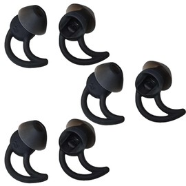Rhinenet Ersatz-Ohrstöpsel für Bose QC20 QC20i QC30 SoundSport SIE2i IE2 IE3, weiches Silikon, 3 Paar (schwarz, Große)
