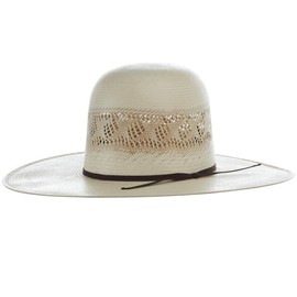 Rodeo King All Around Diamond Vent Open Crown 4 1/4" Brim Cowboy Hat Natural 63/4