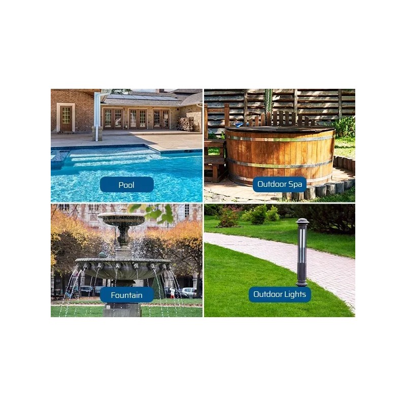 DEWENWILS Pool Timer, Outdoor Digital Timer Box, Outdoor Timer for