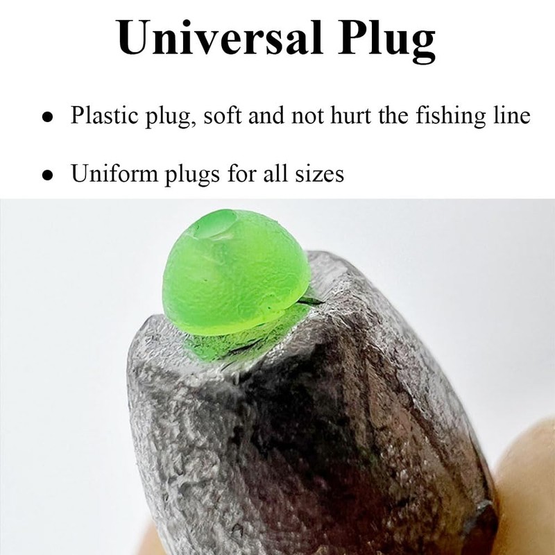 50 x 15g Oval Fishing Weights with Plastic Core for