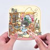 4 Sets 3D Fun Mini House Scene Stickers with Tweezers