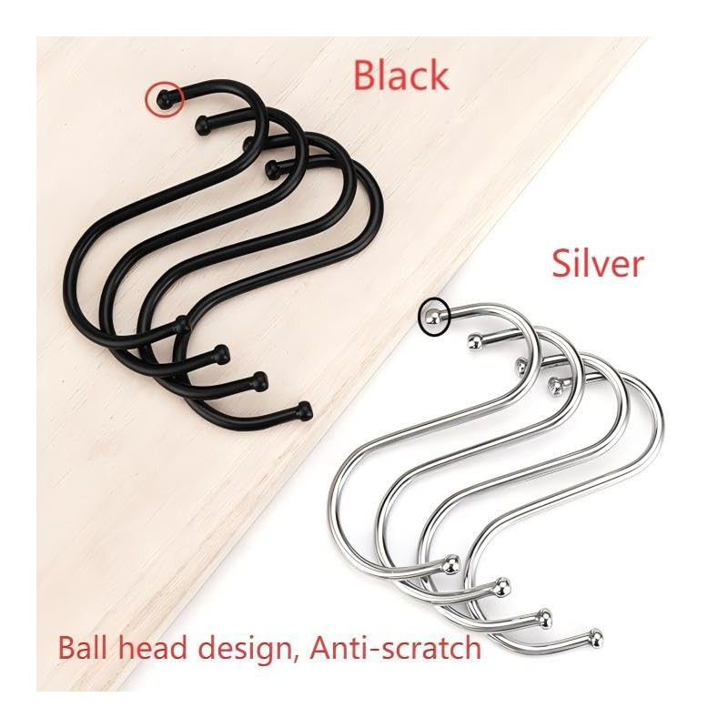 RQzaufania 10 Pack in S Shaped Hooks Hanging Hook Multi