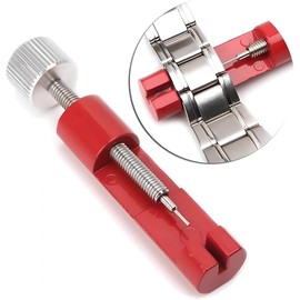 Metal Watch Link Removal Kit- Watch Repair Tool-Pin Remover Adjust-Replacement Pins for Watch Bracelet Sizing Watch Strap Adjustment and Repair with 3 Extra Pins-Split Pin (Red)