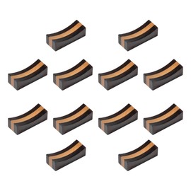 HAMILO Wooden Chopsticks Rest Tabletop Accessories, Chic Japanese Food, Ebony, Approx. 1.8 x 0.7 inches (4.6 x 1.9 cm), Set of 10