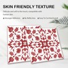 Nuxovilar Peel and Stick Vinyl Floor Tiles, 11.8"x11.8" Red Leaf
