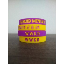 Unbranded What Would Kobe Do MAMBA MENTALITY Inspiring PURPLE wristband Lakers Bryant WWKD