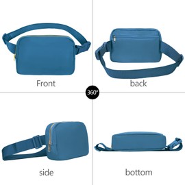 VOROLO Waist Pack for Running Fanny Pack for Women and Men Crossbody Belt Bag Bum Bag with Adjustable Strap for Sports Blue