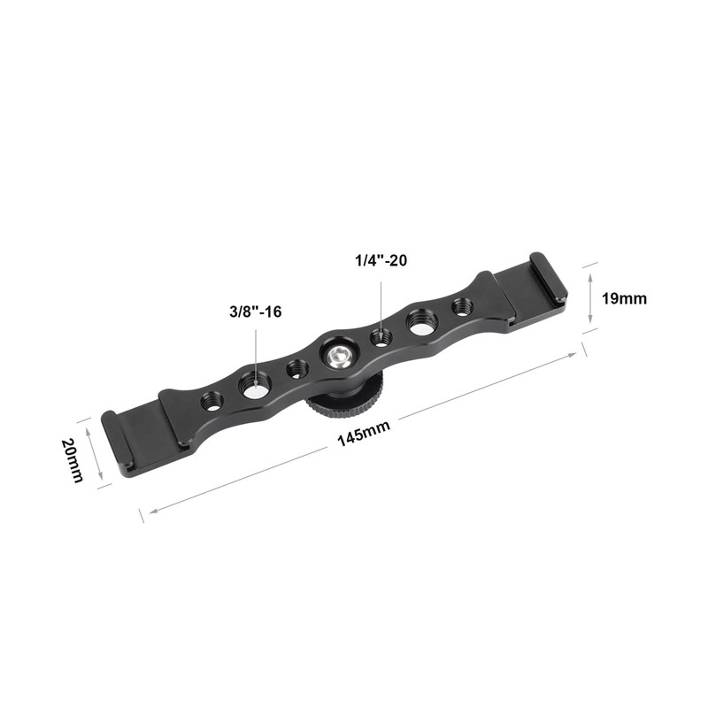 SZRIG Double End Shoe Mount Support NATO Rail with 1/4"