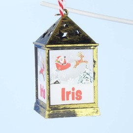 Mulberry Studios Starlight Lantern Christmas Tree Hanger Names H-M Iris