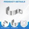 PATIKIL 40mm Rigid Pipe Strap, 12 Pcs 304 Stainless Steel