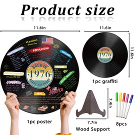 Holkcog 50th Birthday Vinyl Record 1976 Party Poster Sign With Stand