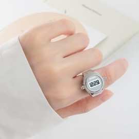 Ring Watch, Digital Display, Ring Clock, Finger Watch, One Size Fits Most, Simple, Stylish, Men's, Women's, Fashion Accessories