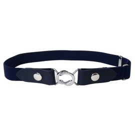 Peace Kobo Women's Rubber Belt with Buckle 2-Way 25mm, navy solid
