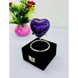 Small Keepsake Heart Cremation Urn For Human & Pet Ashes With New Improved Lid Mini Heart Memorial Urn With Box & Stand