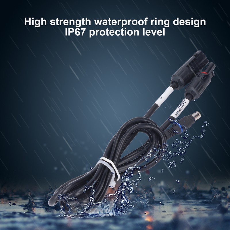 DC Solar Adapter 8mm Brass Connector Splitter Converter Cable for