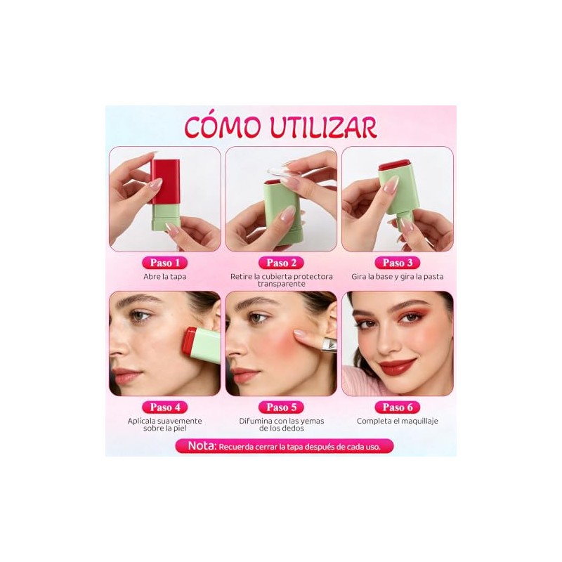 Blush en Crema 3PCS, Rubor en Crema,
