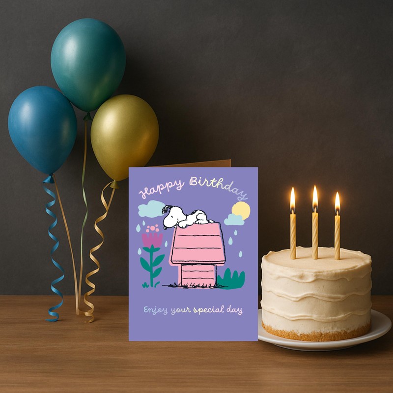 PEANUTS SNOOPY BIRTHDAY CARD 'ENJOY YOUR SPECIAL DAY'