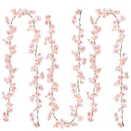KFSCIP 3pcs 180cm Cherry Blossom, Cherry Blossom Artificial Flowers, Flower Garland, Flower Garland Decoration for Outdoor Indoor Wedding Wall Bedroom Garden Hanging Chair Decoration(Pink)