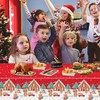2 PCS Gingerbread Man Christmas Tablecloths Gingerbread Christms Decorations Christmas
