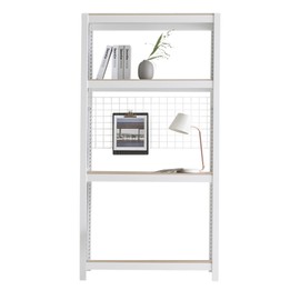 Home Dent House 4-tier shelf 600 width x 500 depth x height 1350 shelf, white angle (separating column) / 홈던트하우스 4단 가로600x깊이500x높이1350 선반, 화이트앵글(분리기둥)