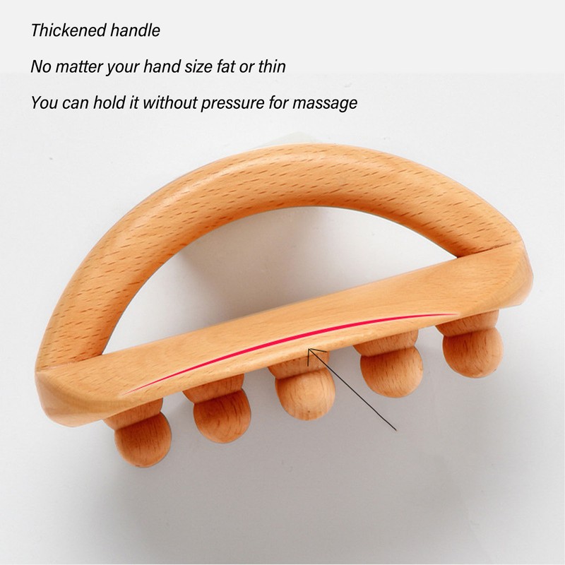 Wooden Body Massage Brush Muscle Relaxation Smoothing Beads Meridian Guasha