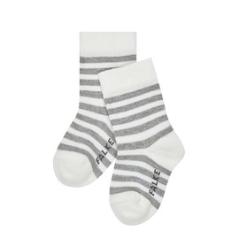 FALKE Unisex Baby Stripe B So Cotton Patterned Socks, White Off-White 2040
